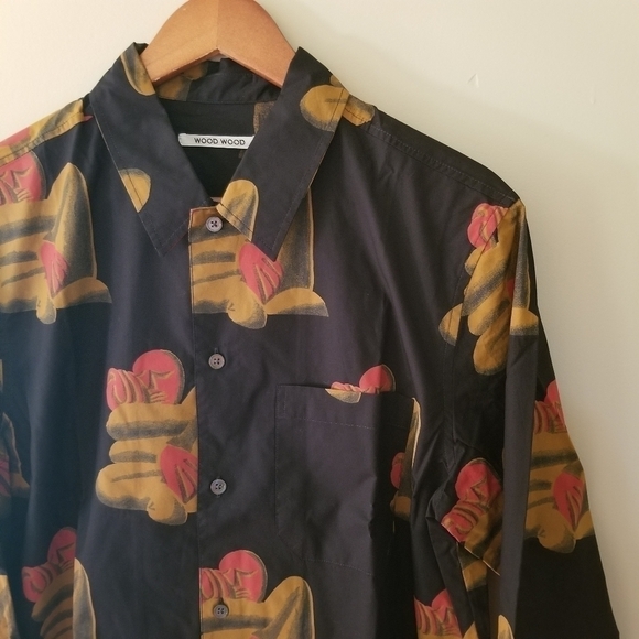 𝅺nwt Wood Wood David JM Street Fink Button Down Size Small - Picture 11 of 15